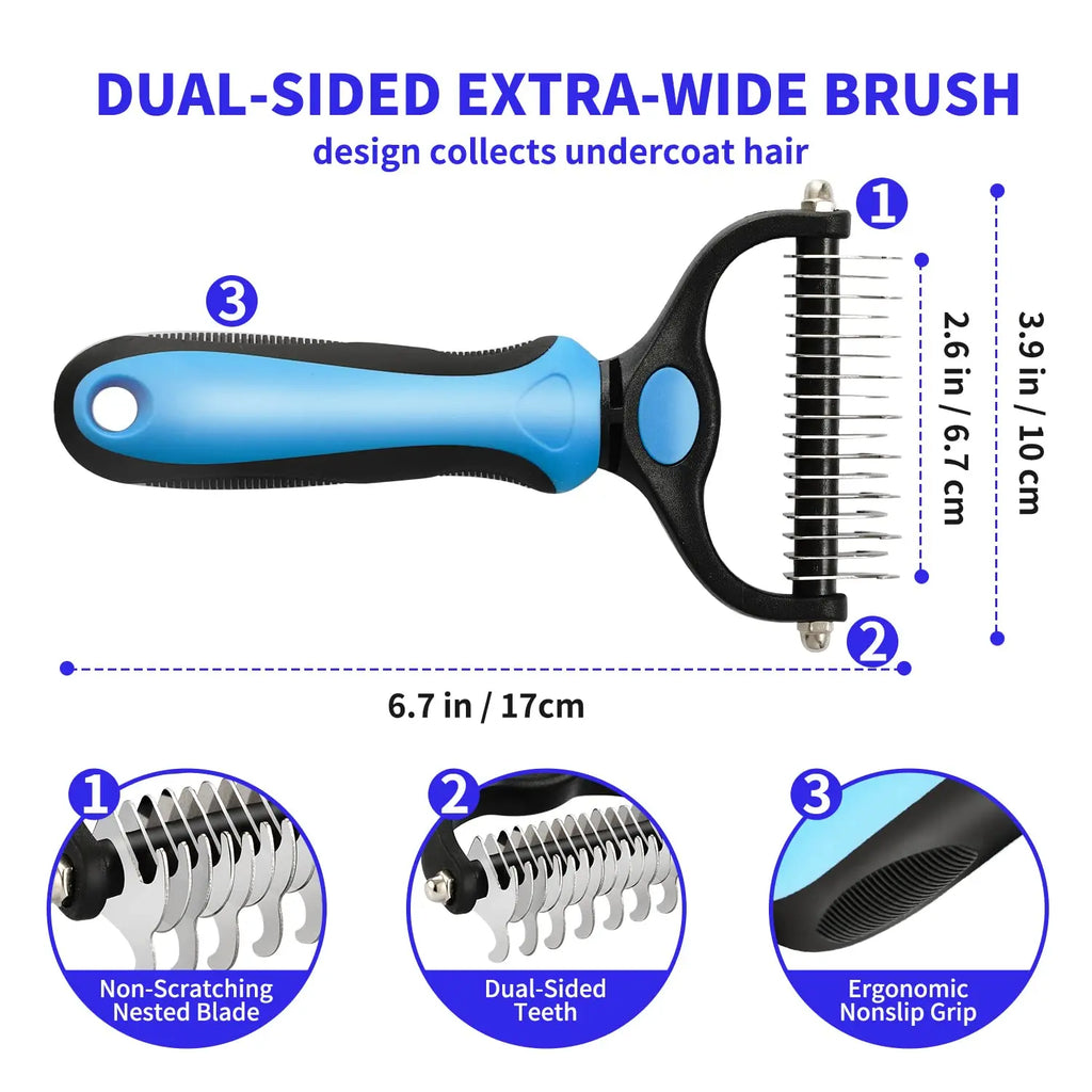 Pet Deshedding & Dematting Brush