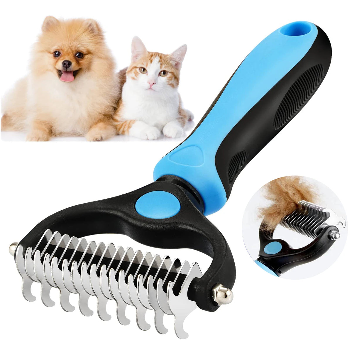 Pet Deshedding & Dematting Brush